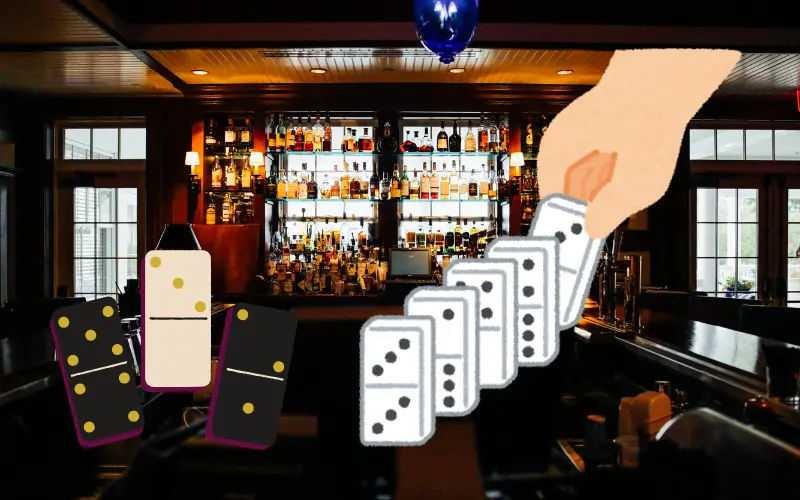 playing dominoes